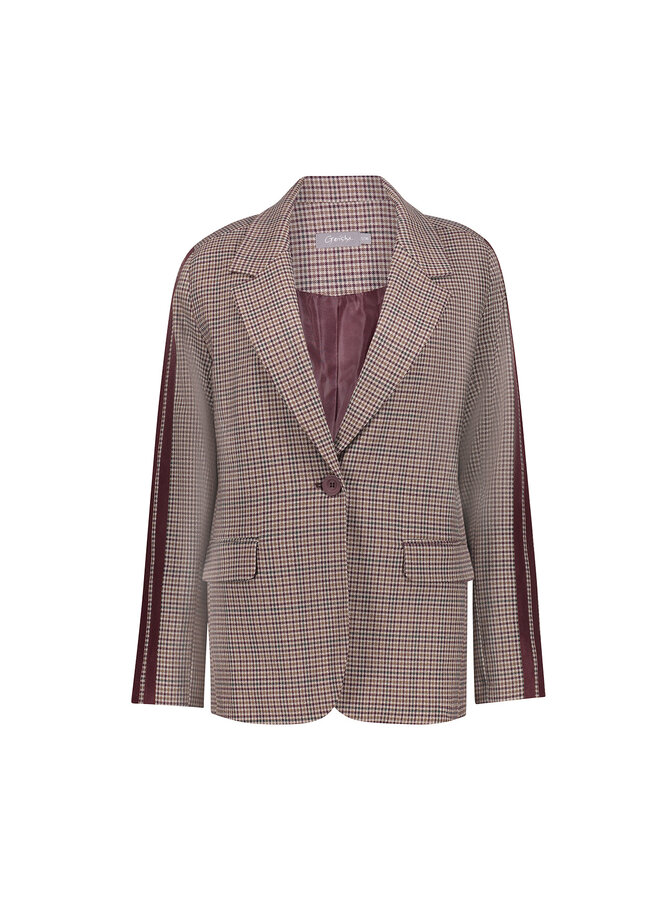 65575-32 480 Geisha Blazer check + tape burgundy/green