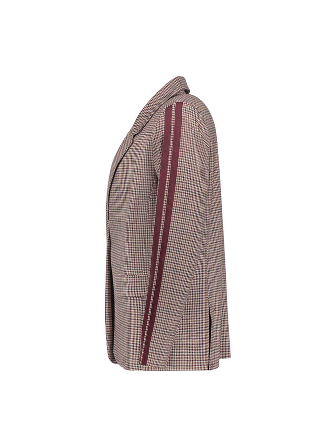 65575-32 480 Geisha Blazer check + tape burgundy/green