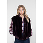 65559-21 480 Geisha Gilet fur with rib burgundy