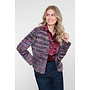 64500-10 480 Geisha Vest stripes hairy burgundy