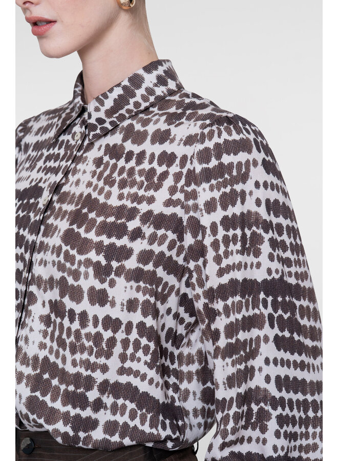 63696-20 775 Geisha blouse brown/sand
