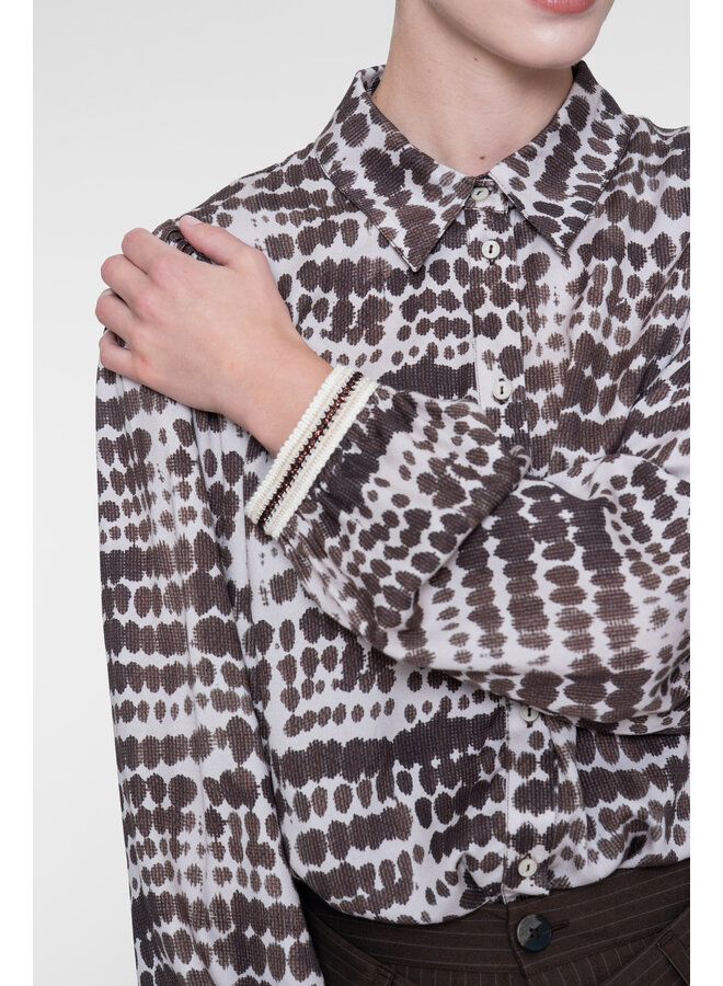 63696-20 775 Geisha blouse brown/sand
