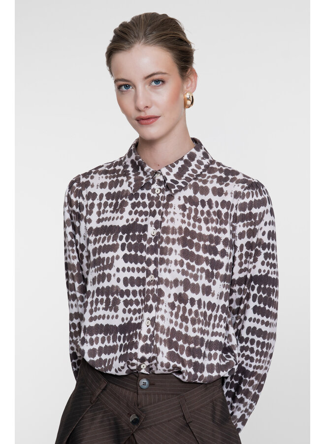 63696-20 775 Geisha blouse brown/sand