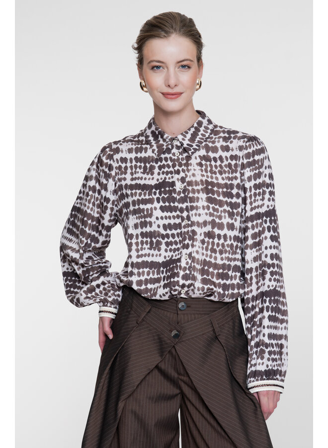 63696-20 775 Geisha blouse brown/sand
