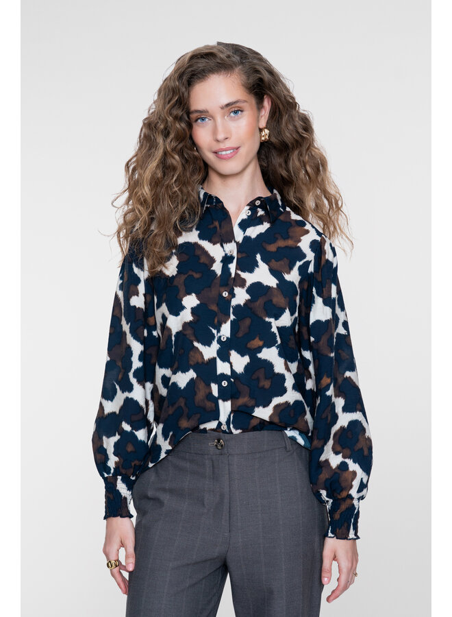 63667-20 720 Geisha blouse sand/blue