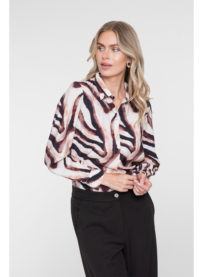 63659-20 720 Geisha blouse sand/brique