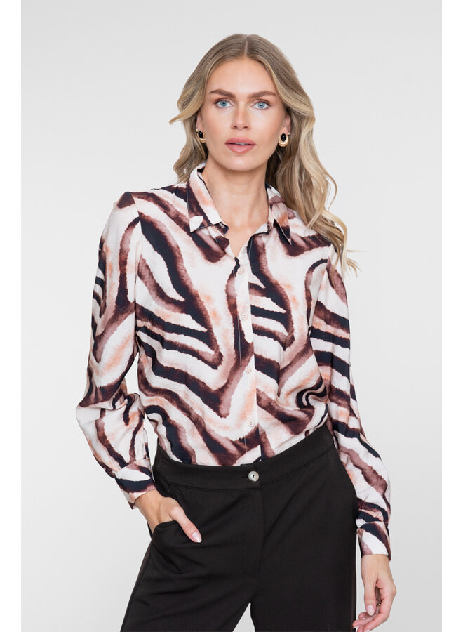 63659-20 720 Geisha blouse sand/brique