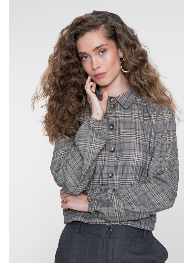 63651-20 735 Geisha blouse camel/grey