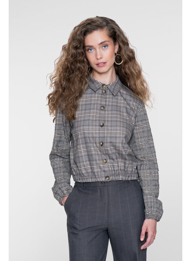 63651-20 735 Geisha blouse camel/grey