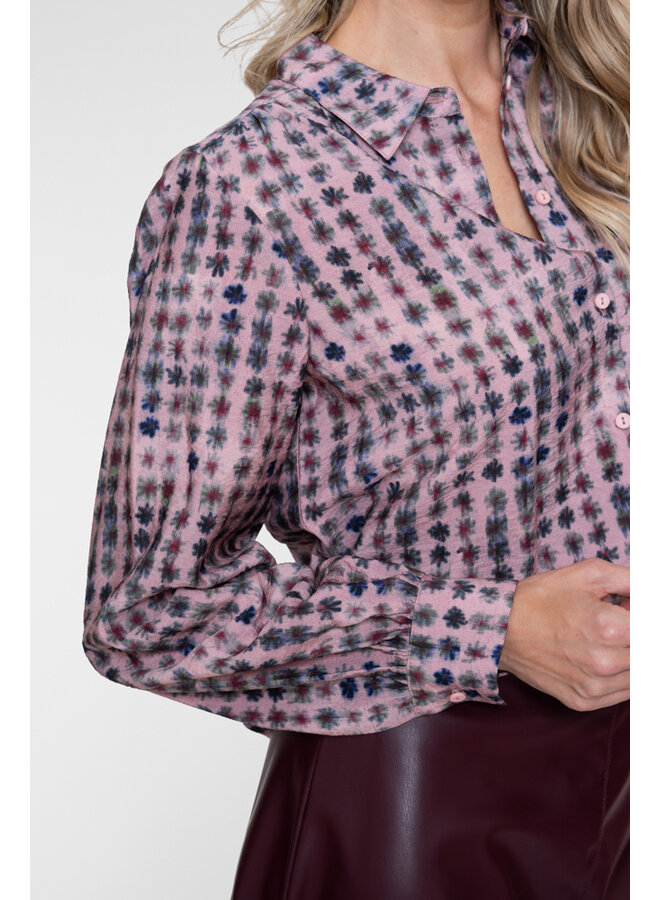 63635-20 420 Geisha blouse pink/green
