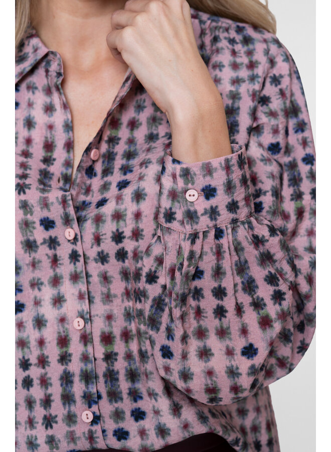 63635-20 420 Geisha blouse pink/green
