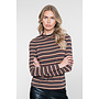 62593-70 720 Geisha T-shirt stripe & lurex sand/stone/black/copper