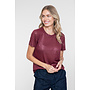 62561-41 480 Geisha T-shirt round neck foil burgundy