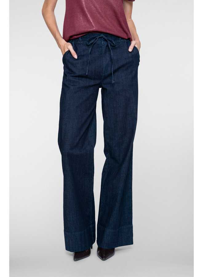 61518-10 880 Geisha Jeans wide dark blue denim