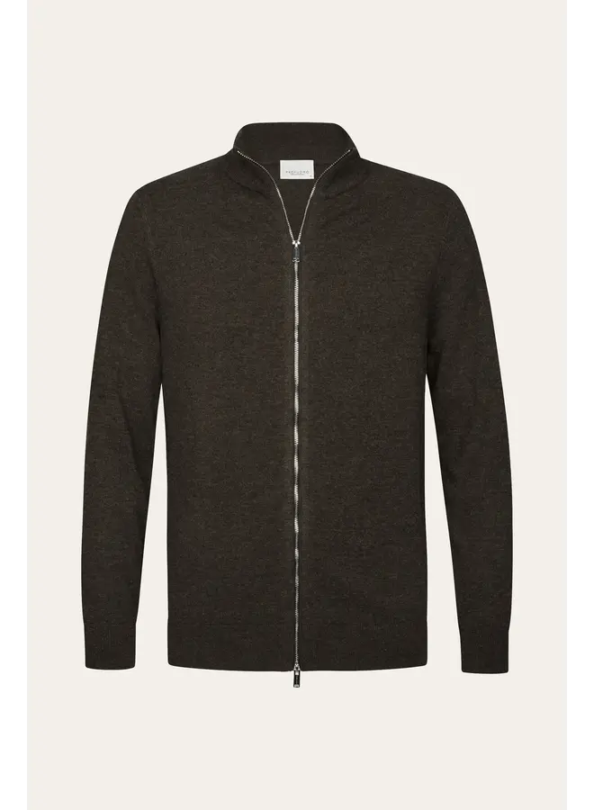 PPXJ30013E Profuomo Cardigan full zip brown