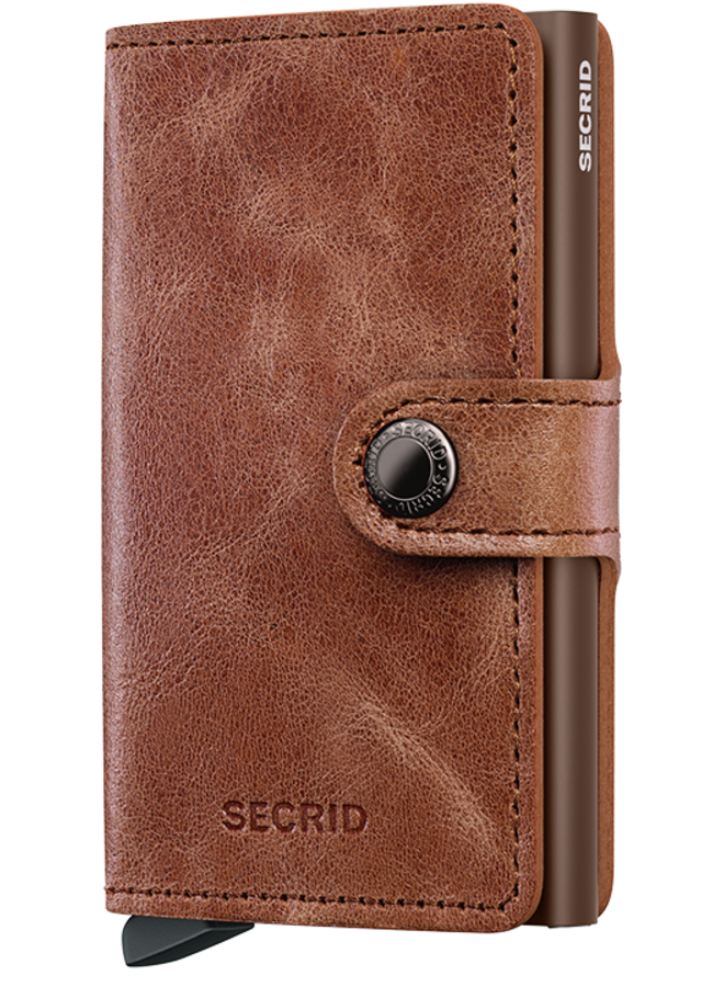 Miniwallet Vintage Cognac-Brown