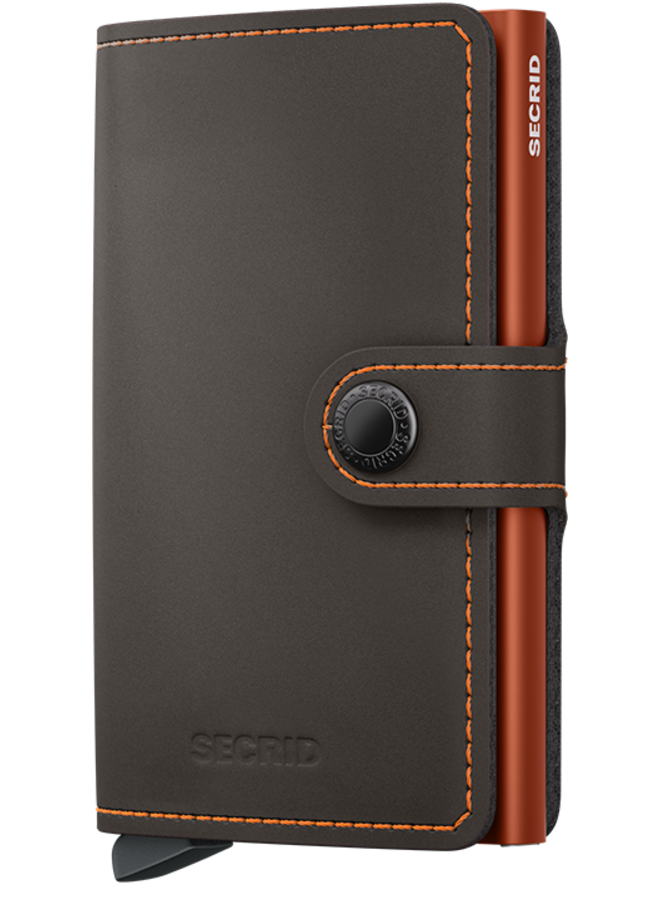 Miniwallet Matte Truffle & Orange