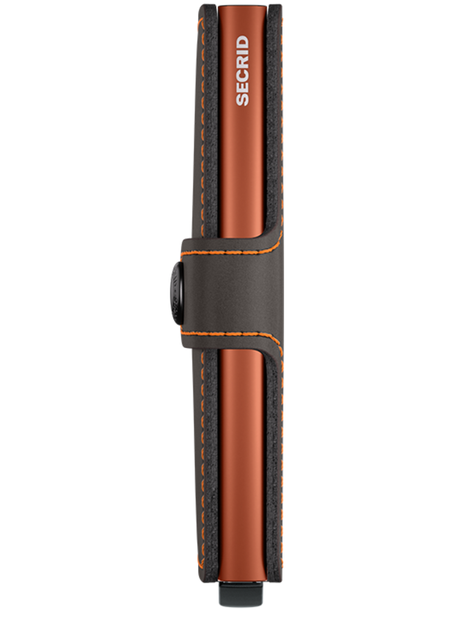 Miniwallet Matte Truffle & Orange