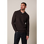 PPXJ30041G Profuomo polo long sleeve aubergine