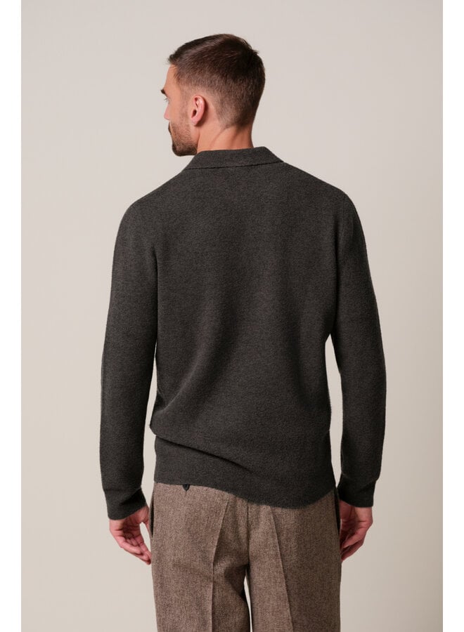 PPXJ30041E Profuomo polo long sleeve dark brown