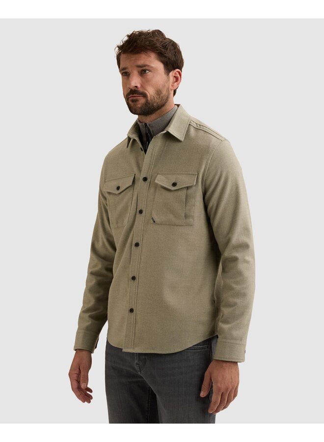 VSI2608216 6479 Vanguard Long sleeve shirt Brushed Melange Twill Forest Fog