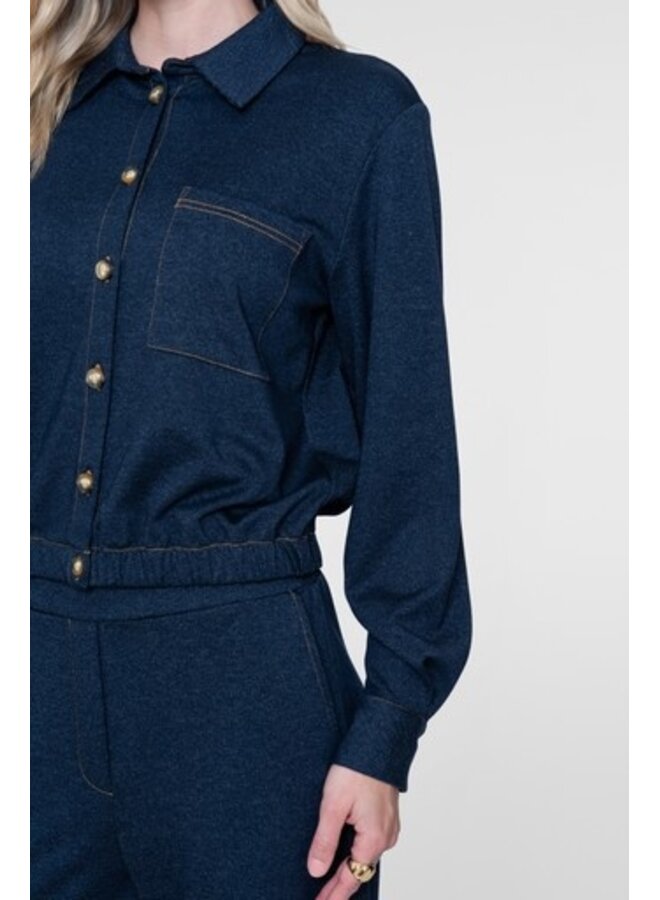 63671-20 625 Geisha blouse blue
