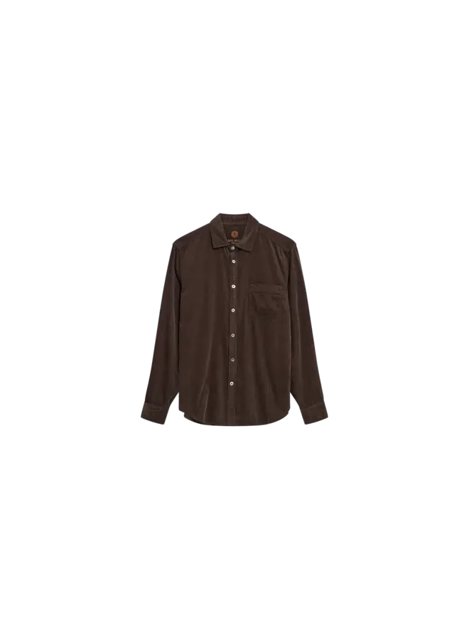506170 285 MosMosh MMGAlden Corduroy Shirt Black Coffee