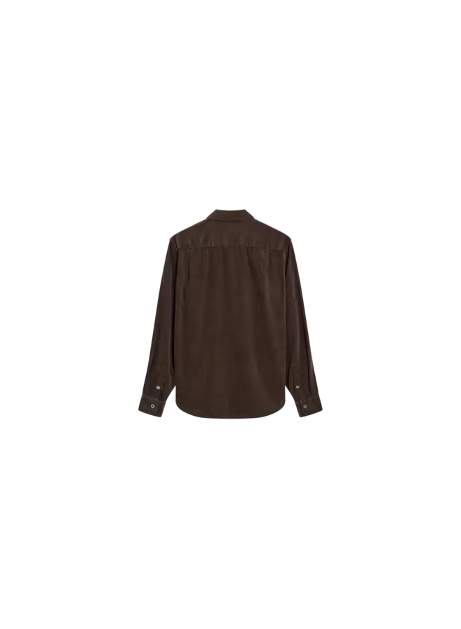506170 285 MosMosh MMGAlden Corduroy Shirt Black Coffee