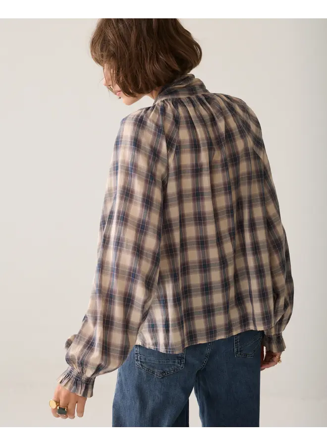 2s3533-12533 495 Summum Top Blue Check Midnight Blue