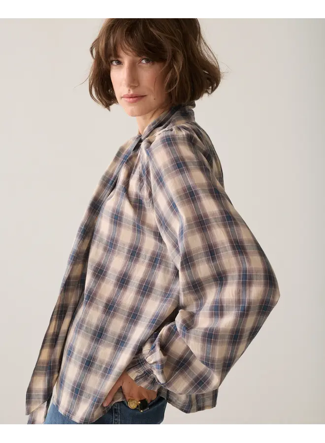 2s3533-12533 495 Summum Top Blue Check Midnight Blue
