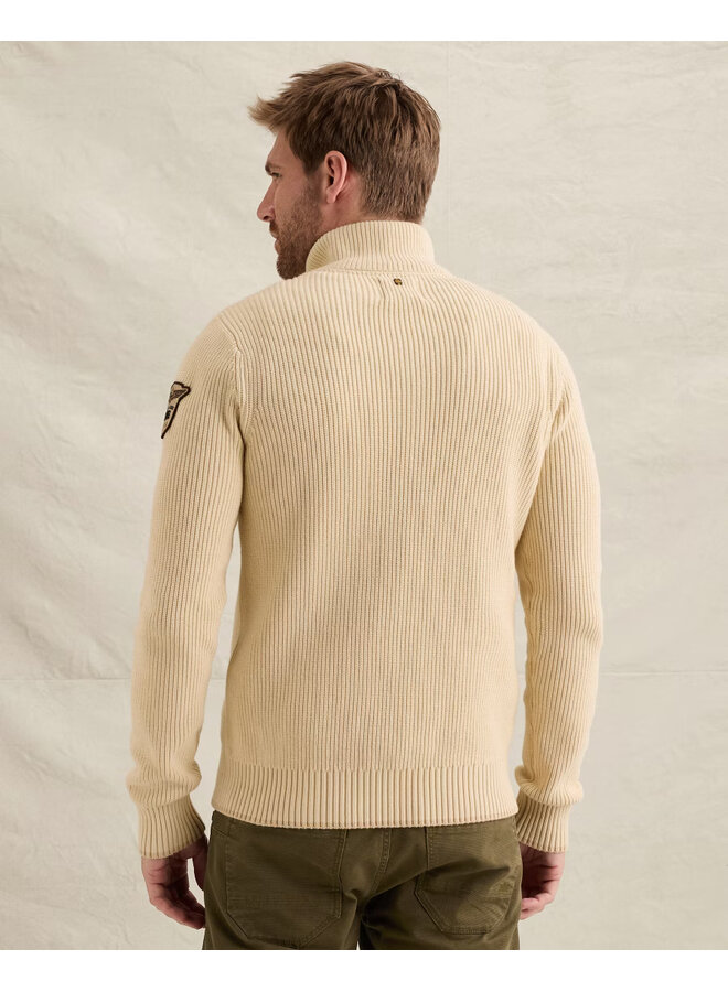 PKW2609325 7013 PME Legend Half zip collar cotton mix yarn Bone White