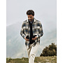 VSI2608212 5356 Vanguard Long sleeve shirt Check Brushed Mouline China Blue