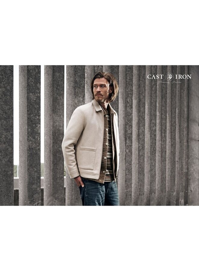 CJA2608156 7715 Cast Iron Short jacket Twool Smart Jacket Sand Melange