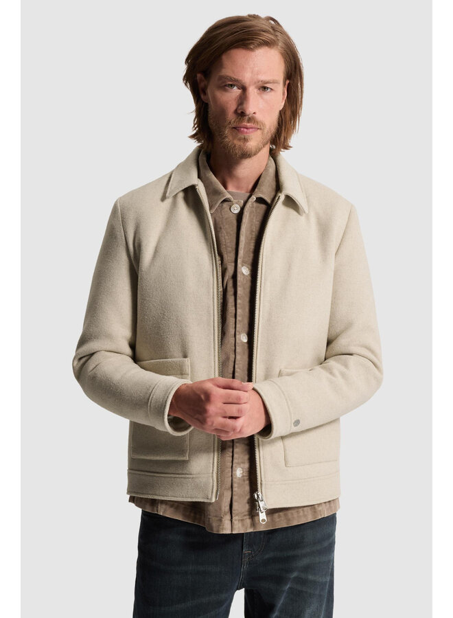 CJA2608156 7715 Cast Iron Short jacket Twool Smart Jacket Sand Melange