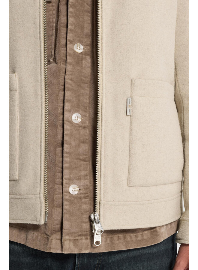 CJA2608156 7715 Cast Iron Short jacket Twool Smart Jacket Sand Melange