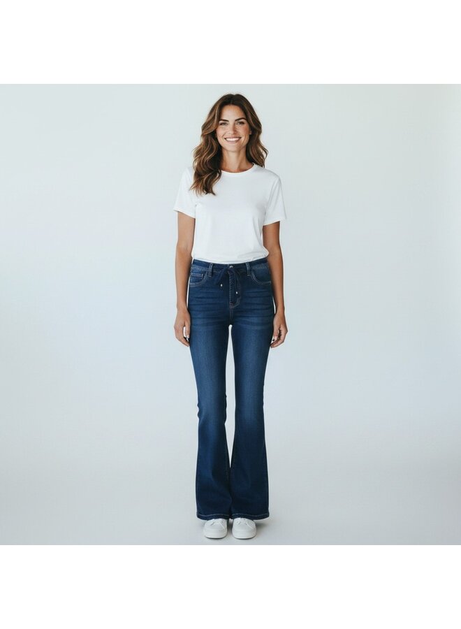 JENNIFER 812 Geisha Jeans flair blue denim stonewash