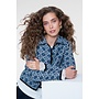 65519-10 815 Geisha jacket tweed indigo/navy
