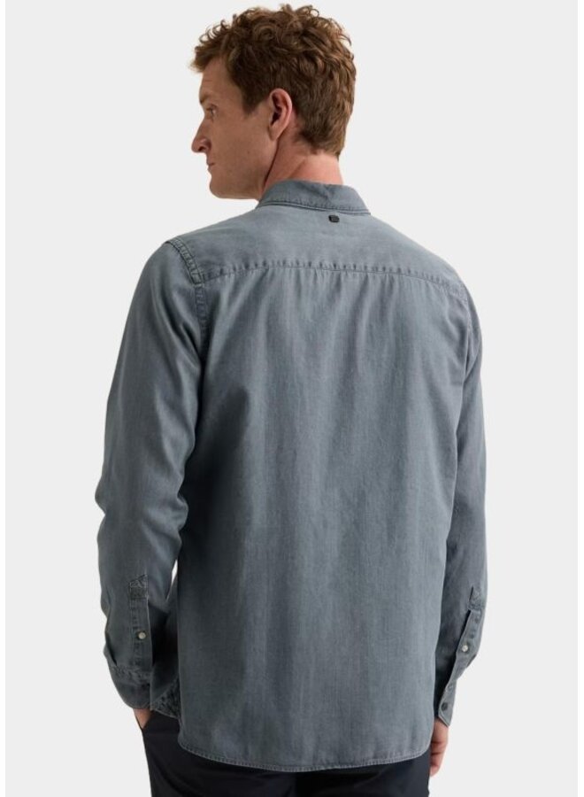 VSI2608218 LST Vanguard Long sleeve shirt Indigo Twill Light Stone Patched