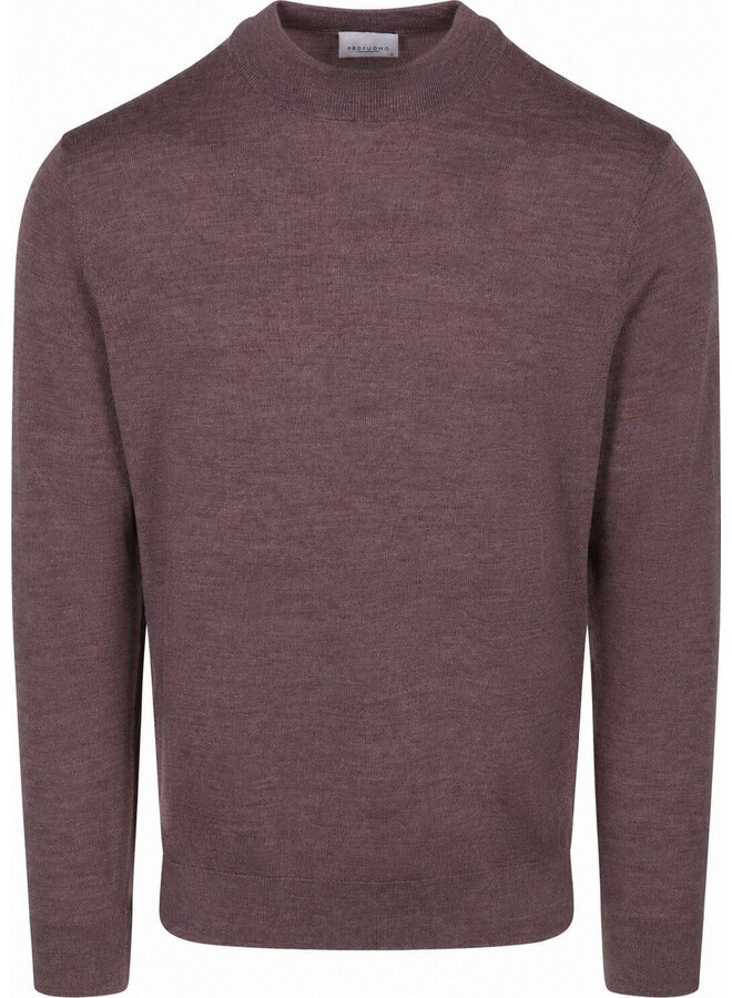 PPXJ30028J Profuomo merino mockneck aubergine