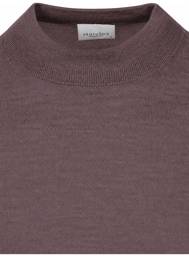 PPXJ30028J Profuomo merino mockneck aubergine