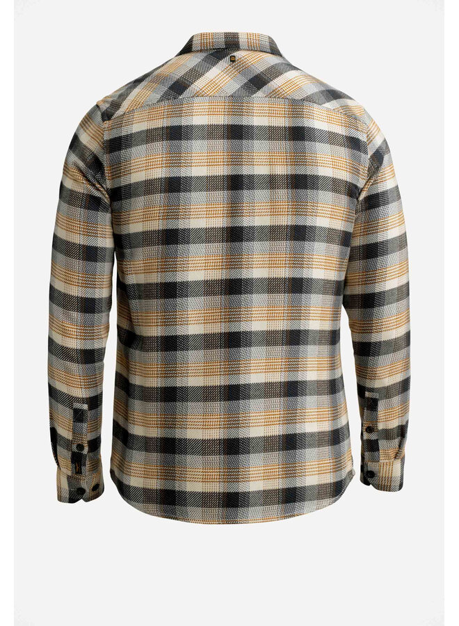 PSI2608216 8187 PME Legend Long sleeve shirt yarn dye check Golden Brown