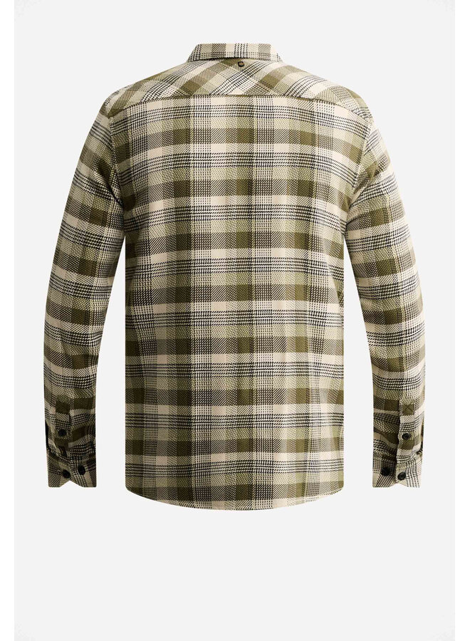 PSI2608216 6380 PME Legend Long sleeve shirt yarn dye check Loden Green