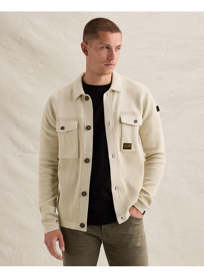 PKC2609352 7013 PME Legend Button jacket cotton structure mix Bone White