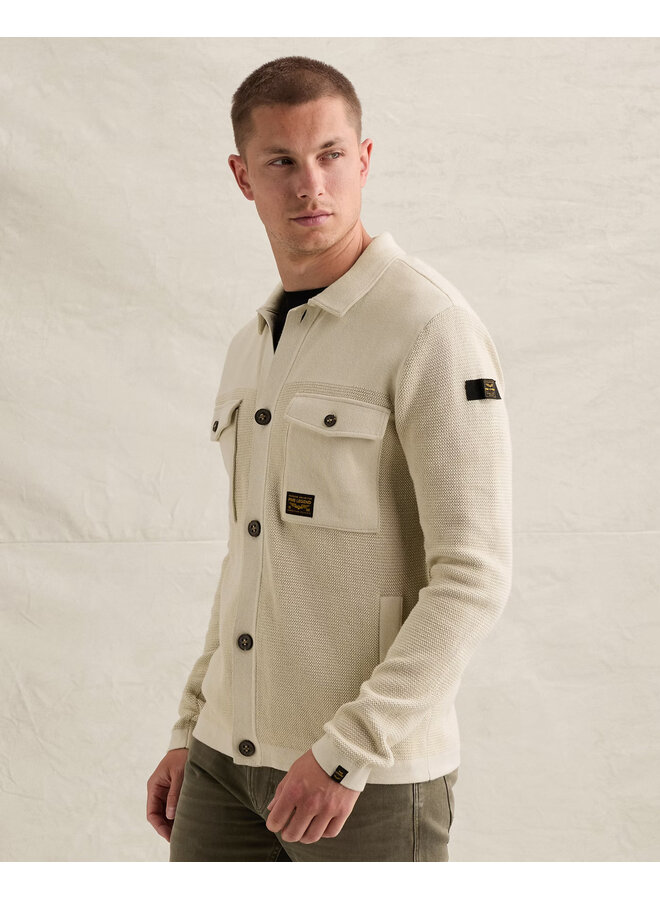 PKC2609352 7013 PME Legend Button jacket cotton structure mix Bone White
