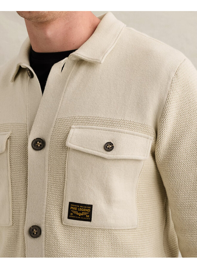 PKC2609352 7013 PME Legend Button jacket cotton structure mix Bone White