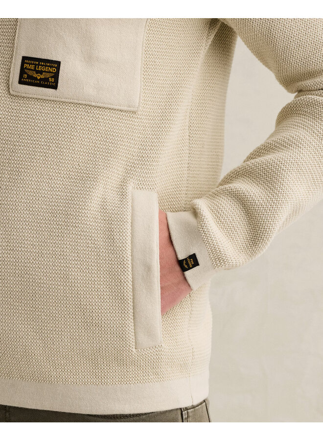PKC2609352 7013 PME Legend Button jacket cotton structure mix Bone White