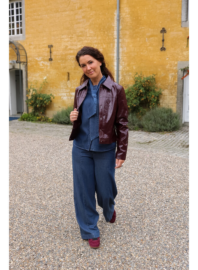 183430 447 MosMosh MMLeya Lio Pant Dark Blue
