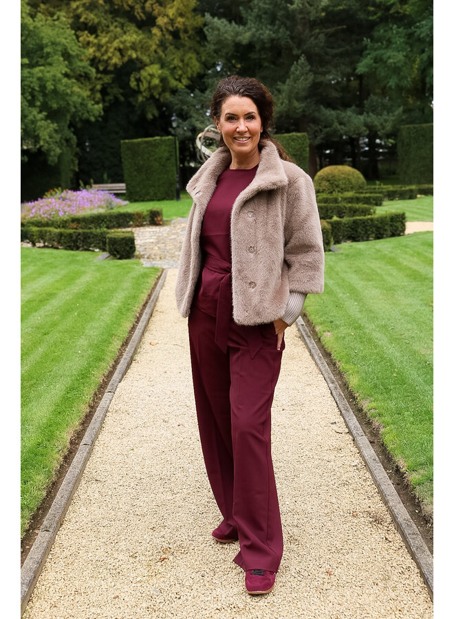 Nesrin.7002611 Rino en Pelle Jacket with rib cuffs Mocha latte