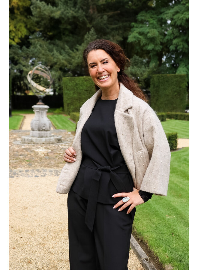NKF13149 9 Nukus Danique Jacket Pearls Sand