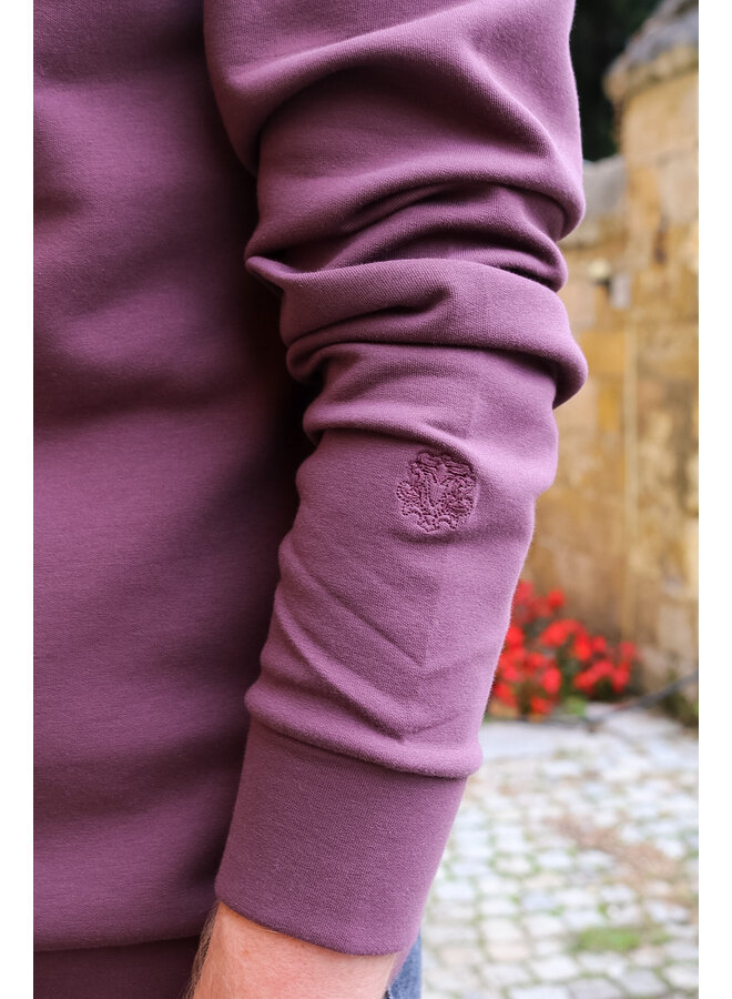 510100 283 MosMosh MMGAbel Crew Neck Sweat Huckleberry